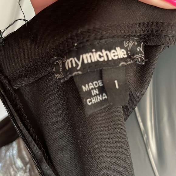 My Michelle black gray party dress strapless Sz 1 prom wedding sweet 16 mitzvah - Picture 11 of 13